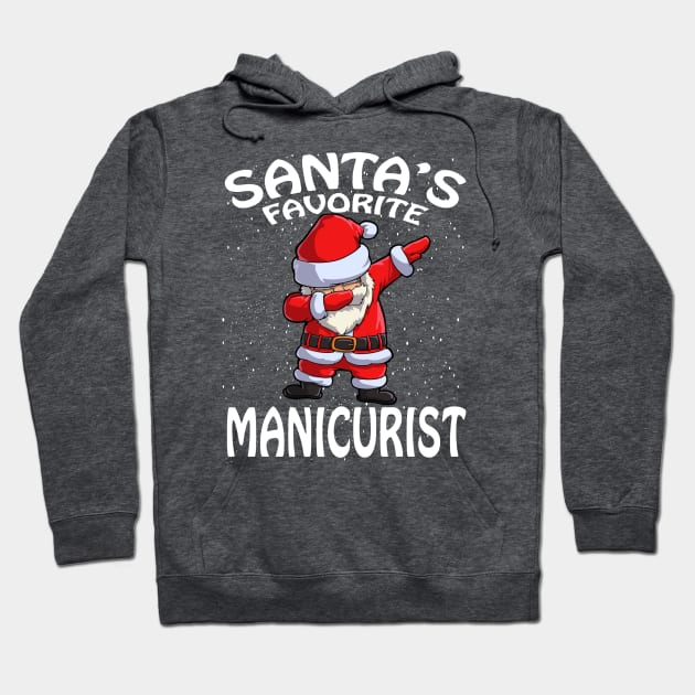 Santas Favorite Manicurist Christmas Hoodie by intelus